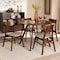 Baxton Studio Timothy Light Beige Upholstered and Walnut Wood 5-Piece Dining Set 167-10811-10808 - alternate 4